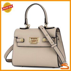 Mini Satchel Crossbody Bag with Detachable Strap, Faux Leather, 7.87x5.91x3.35in